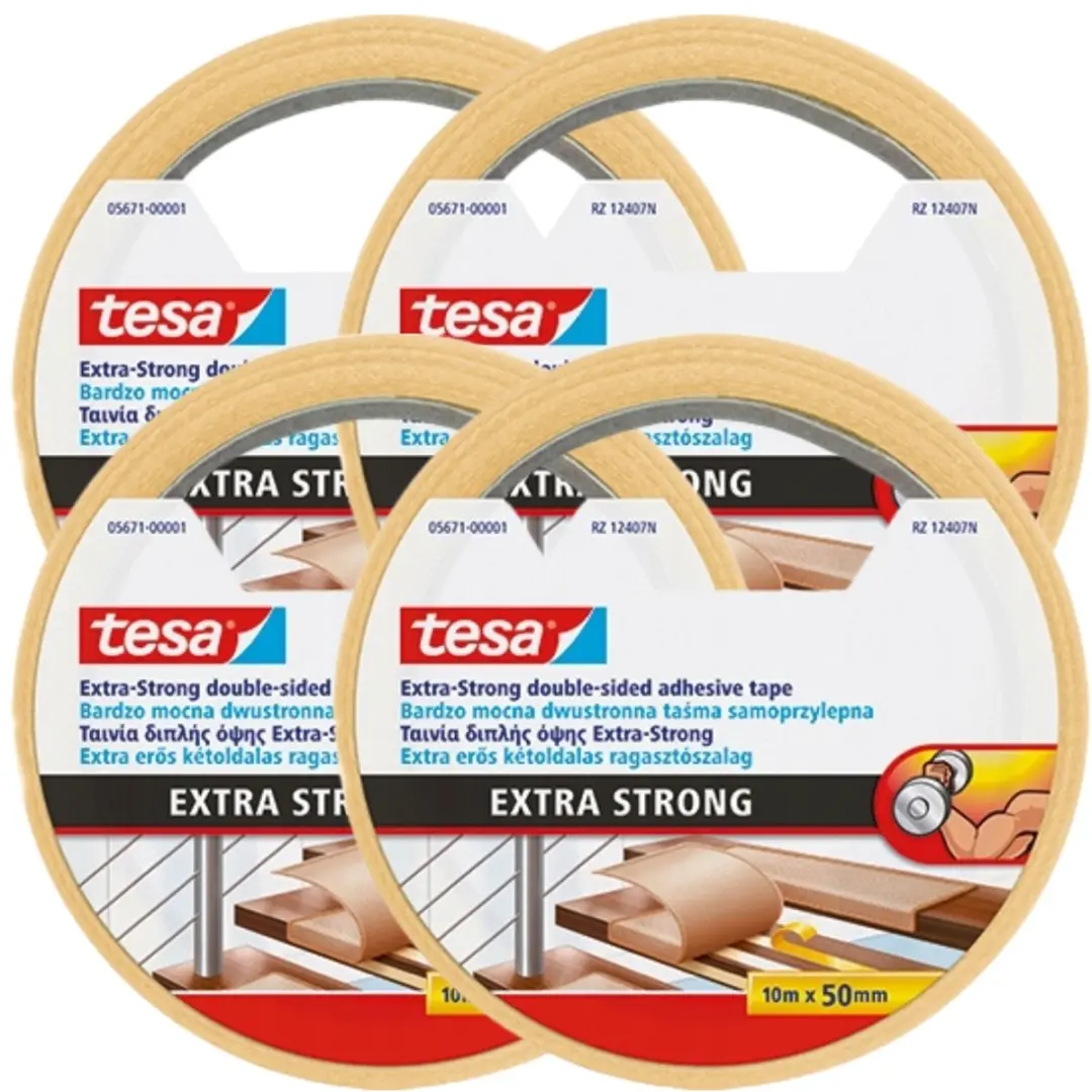 Tesa Extra Strong Tapijt Plakband 10m x 50mm