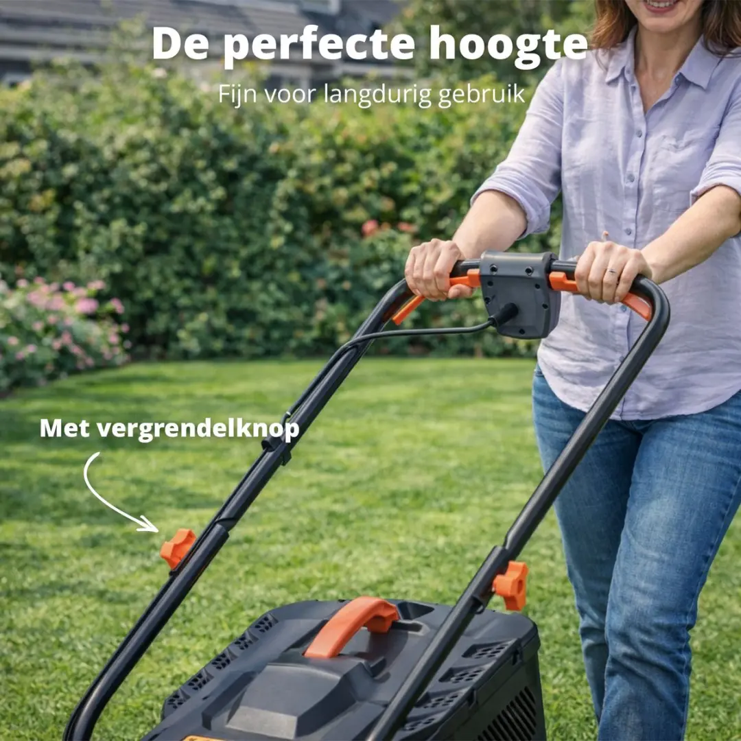 FlinQ Accu Grasmaaier 32cm - 25L Opvangbak - 3 standen - afbeelding 6 van 6