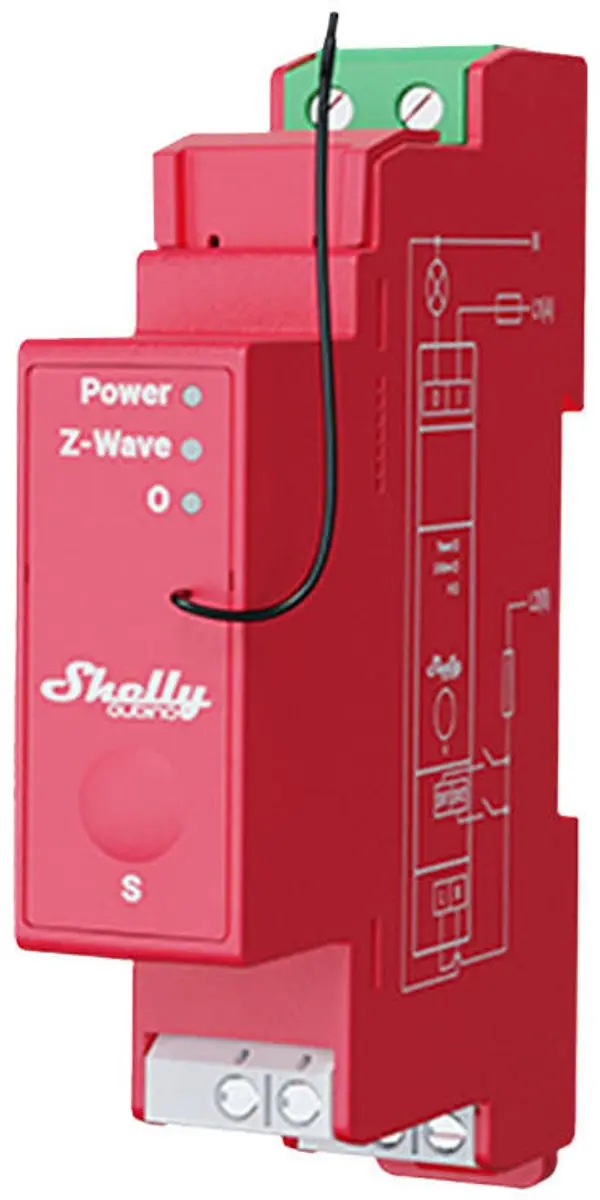 Shelly Qubino Pro 1PM Z-Wave DIN-railrelais