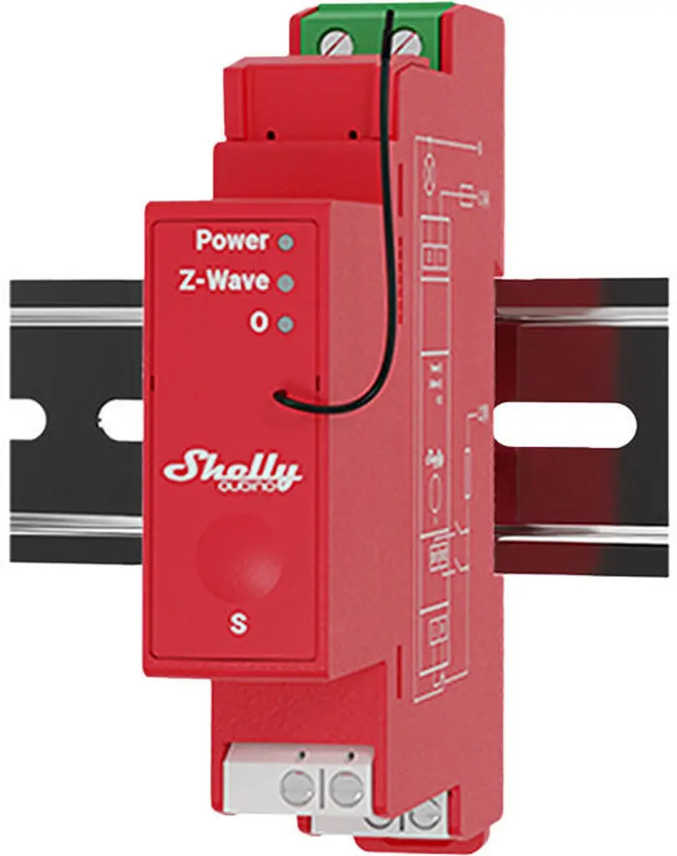 Shelly Qubino Pro 1PM Z-Wave DIN-railrelais - Energiemeting - Transparent - afbeelding 6 van 6