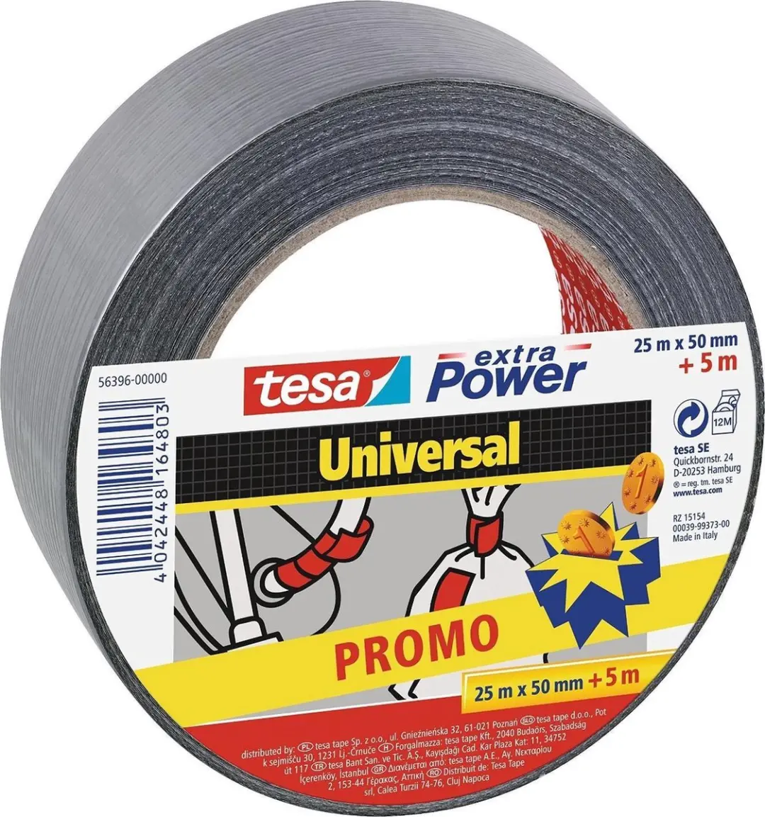Tesa Textieltape Extra Power Grijs 30m x 50mm