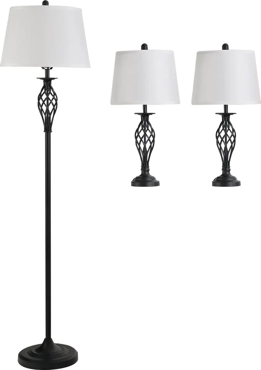 Homcom Set van 3 Lampen