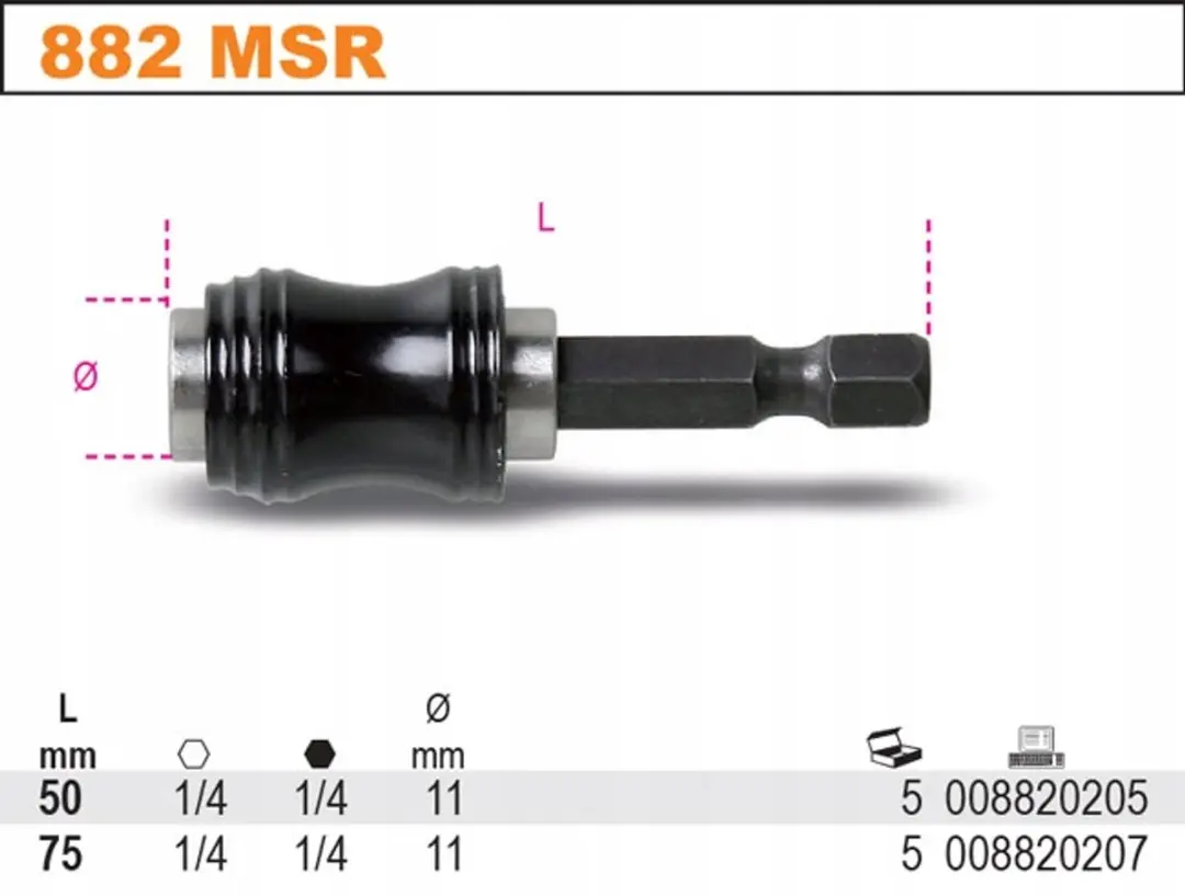 Beta 882MSR/50 Bitadapter 1/4" - 50mm