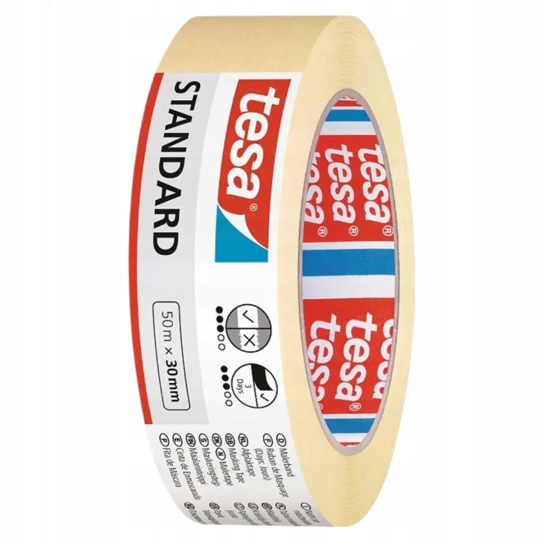 Tesa Standaard Afplaktape Papier 50m x 30mm - Beige