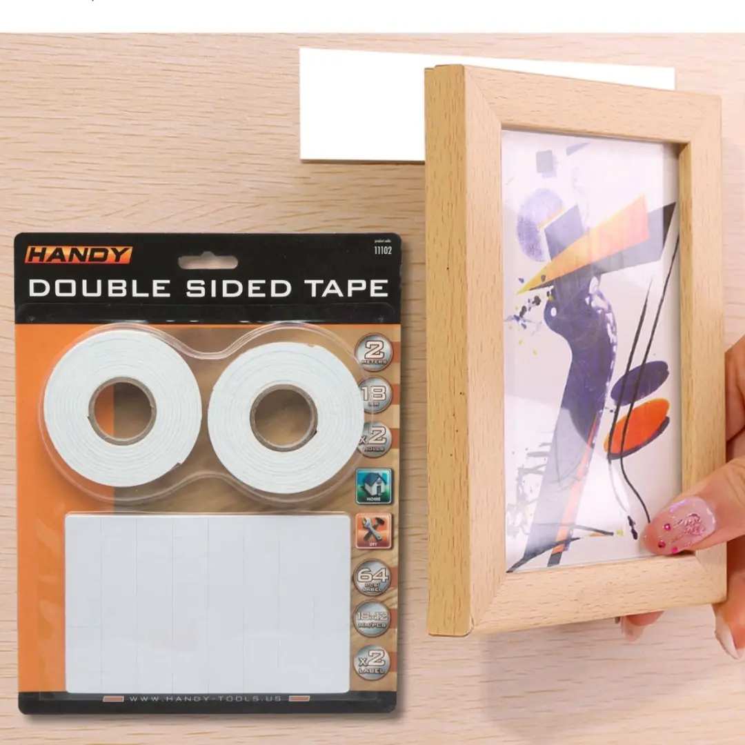 Handy Foam Tape Dubbelzijdig 130 Stuks - Wit - afbeelding 6 van 6