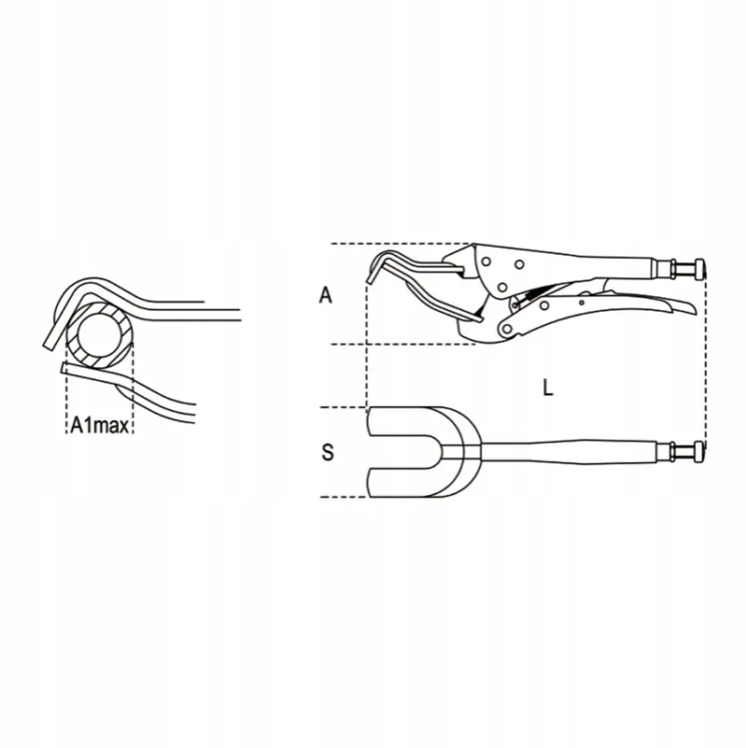 Beta Verstelbare Griptang Zelfklemmend 275mm