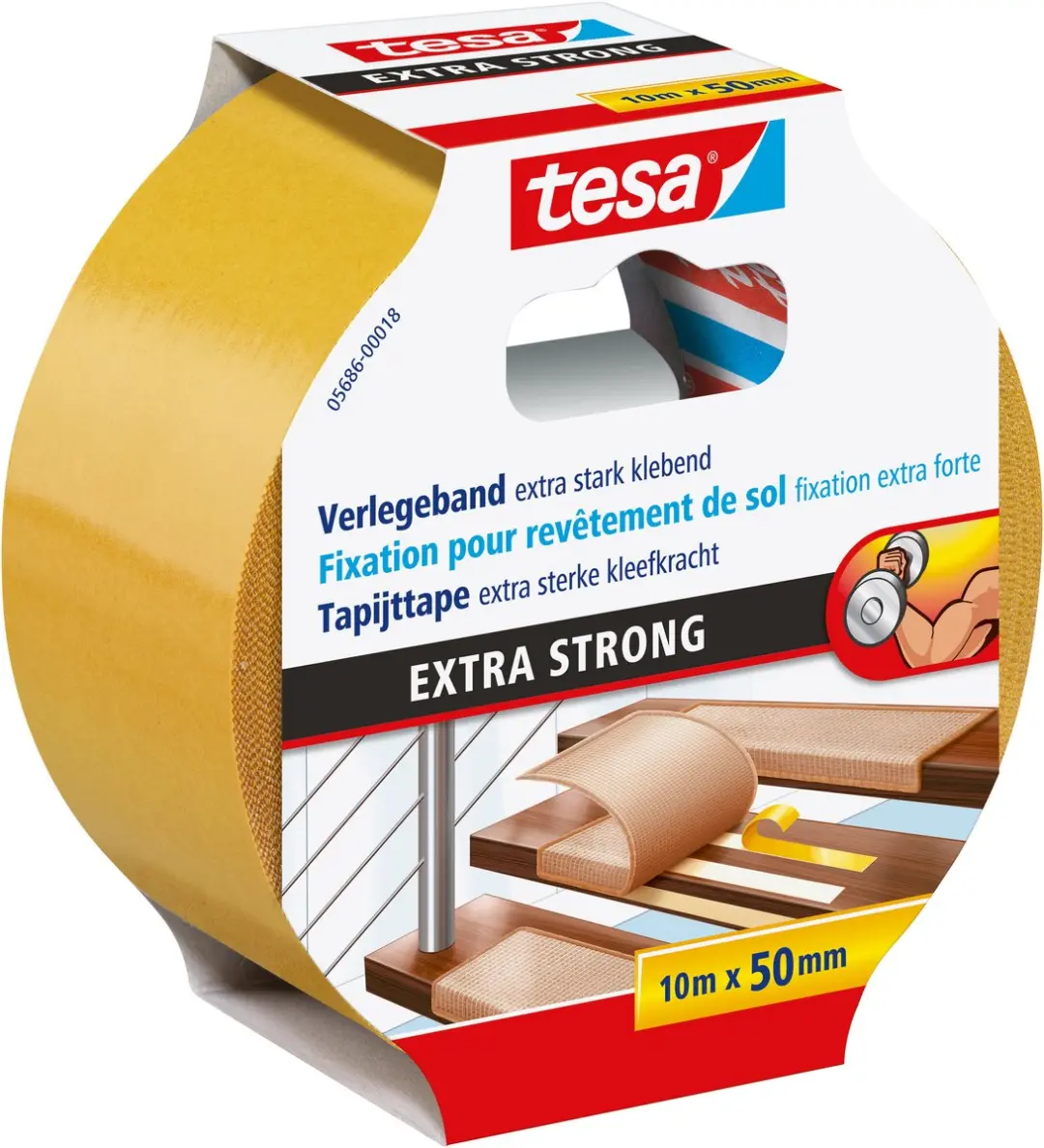 Tesa LegTape Extra Sterk Dubbelzijdig Plakband 10m x 50mm