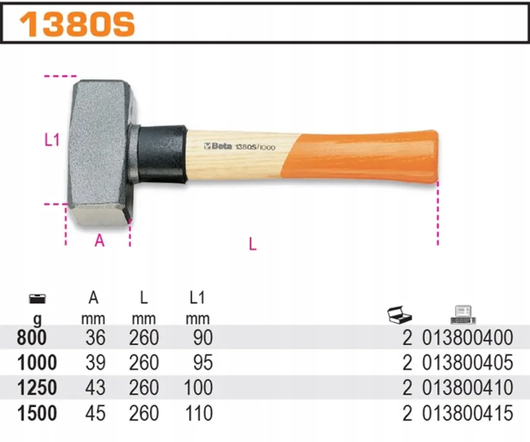 Beta Metselaarsbeitel 1380S1000 - 1000g