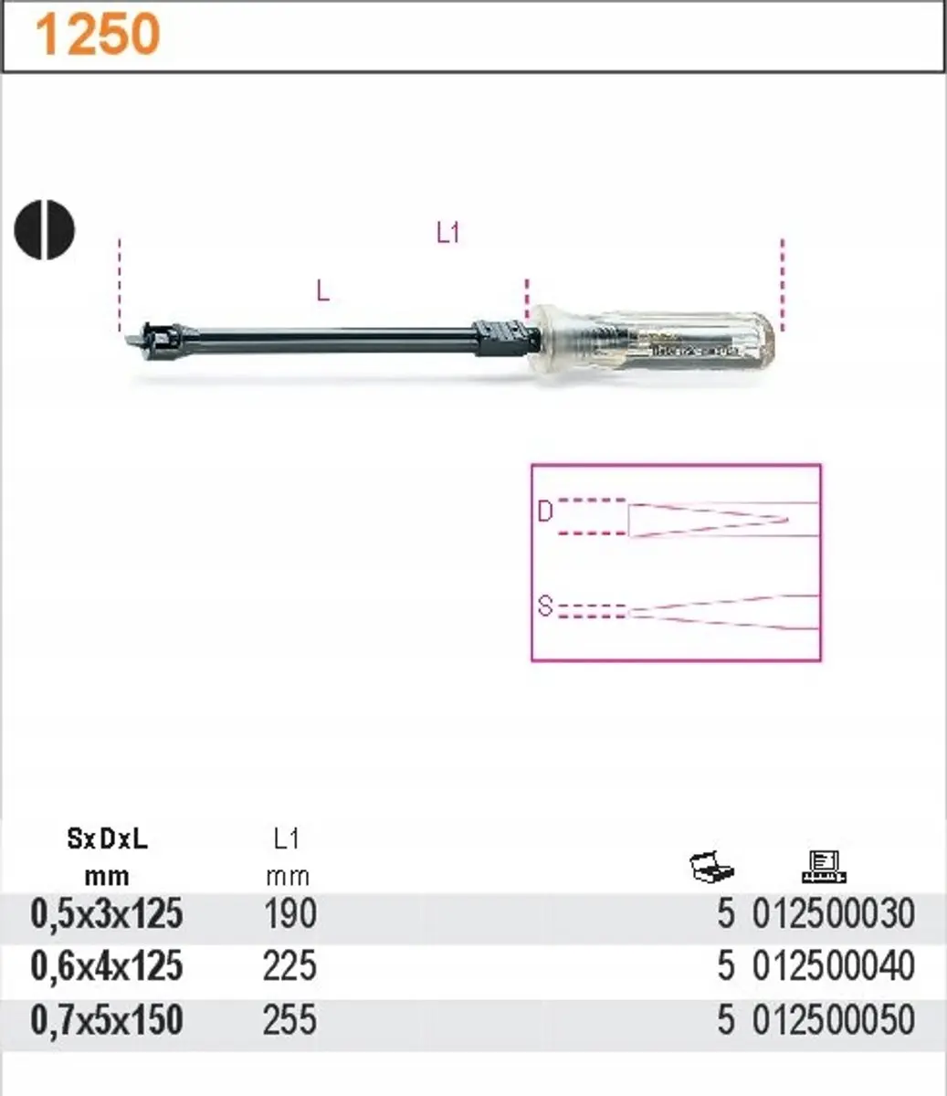 Beta Platte Schroevendraaier 3mm - Schroefgrijper