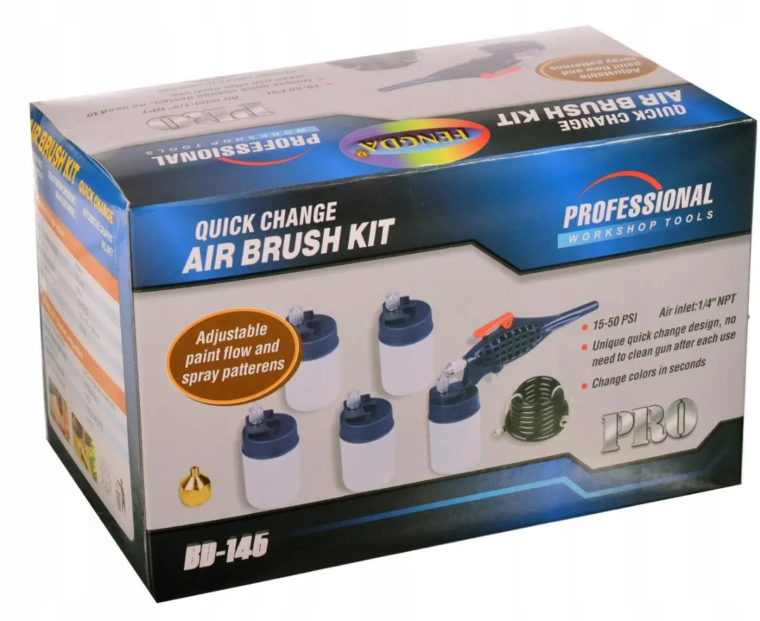 Technic Aerograaf 0,5mm Modelbouw - met slang en 5 reservoirs
