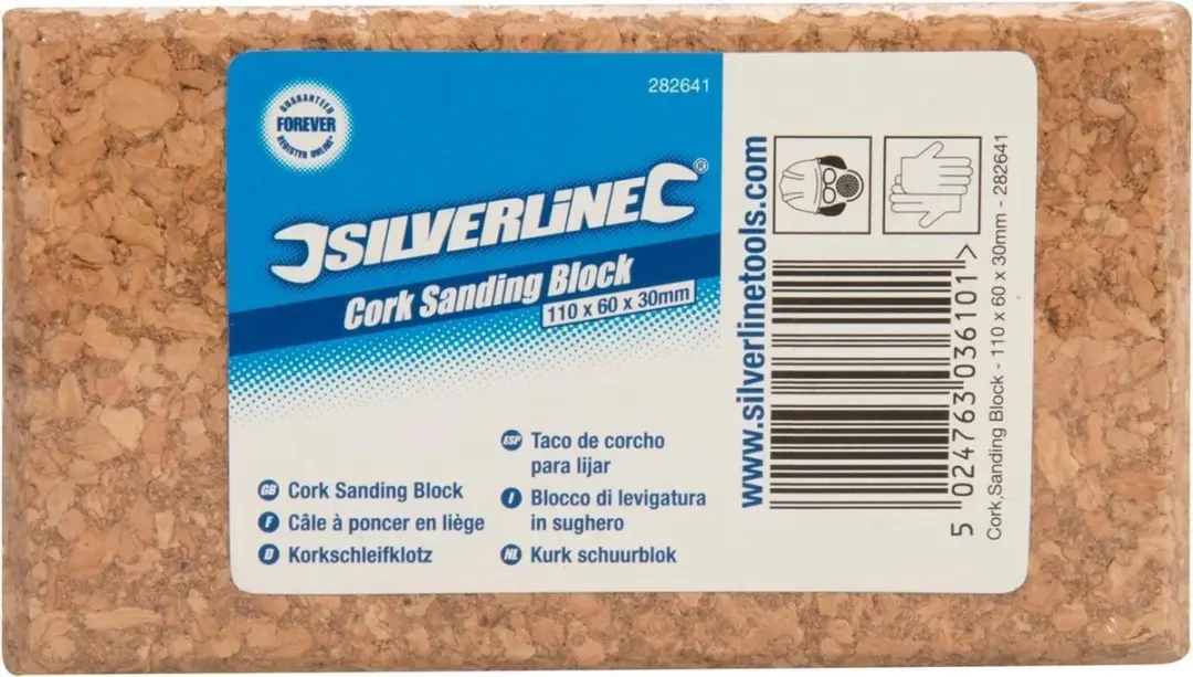 Silverline Kurk Schuurblok 244857 - 110x60x30mm