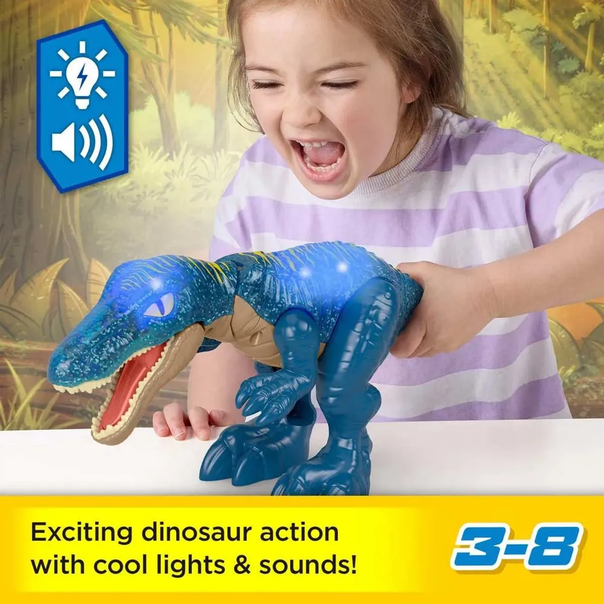 Mattel ImaginEXT Jurassic World Growl & Glow Baryonyx - Multicolor