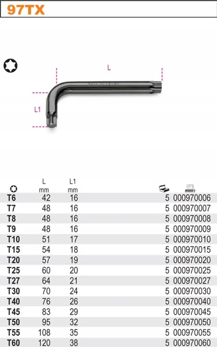 Beta Torx Dopsleutel T20 Hoekprofiel