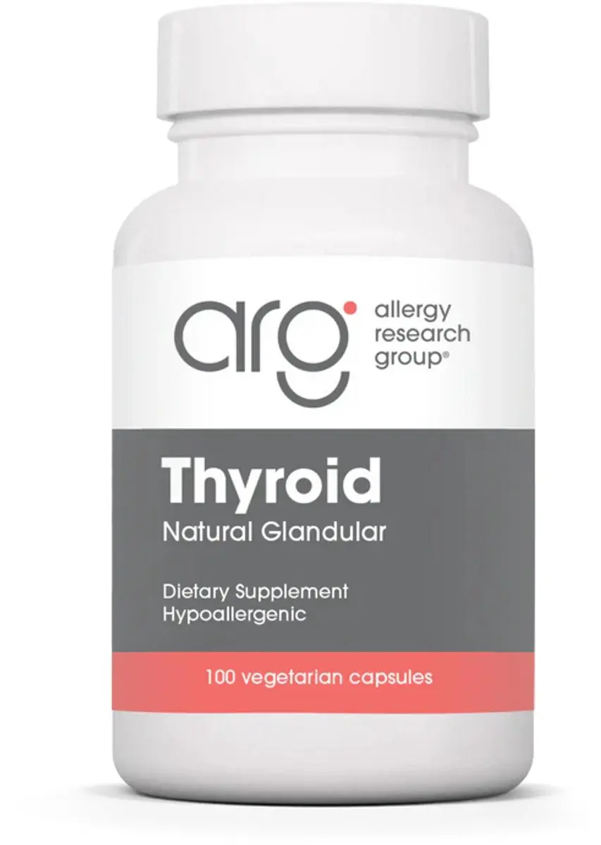 Allergy Research Group Thyroid Natural Glandular 100 Capsules