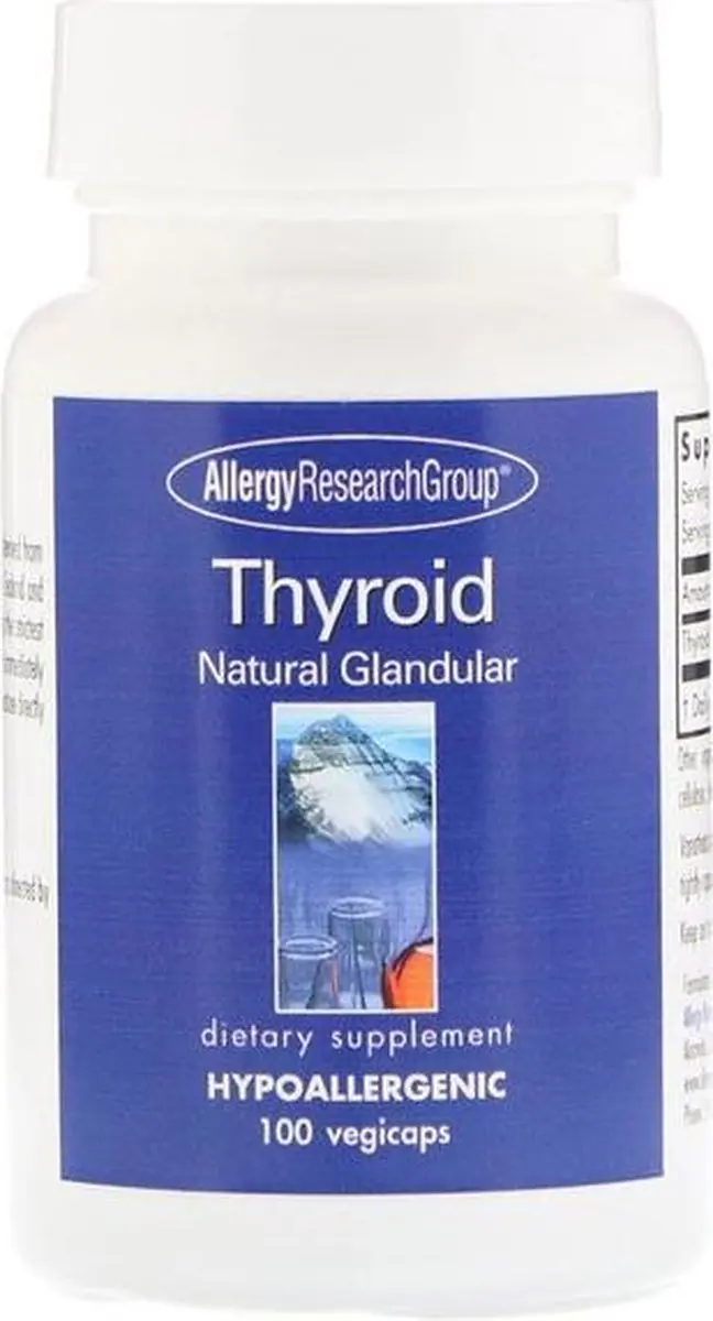 Allergy Research Group Thyroid Natural Glandular 100 Capsules