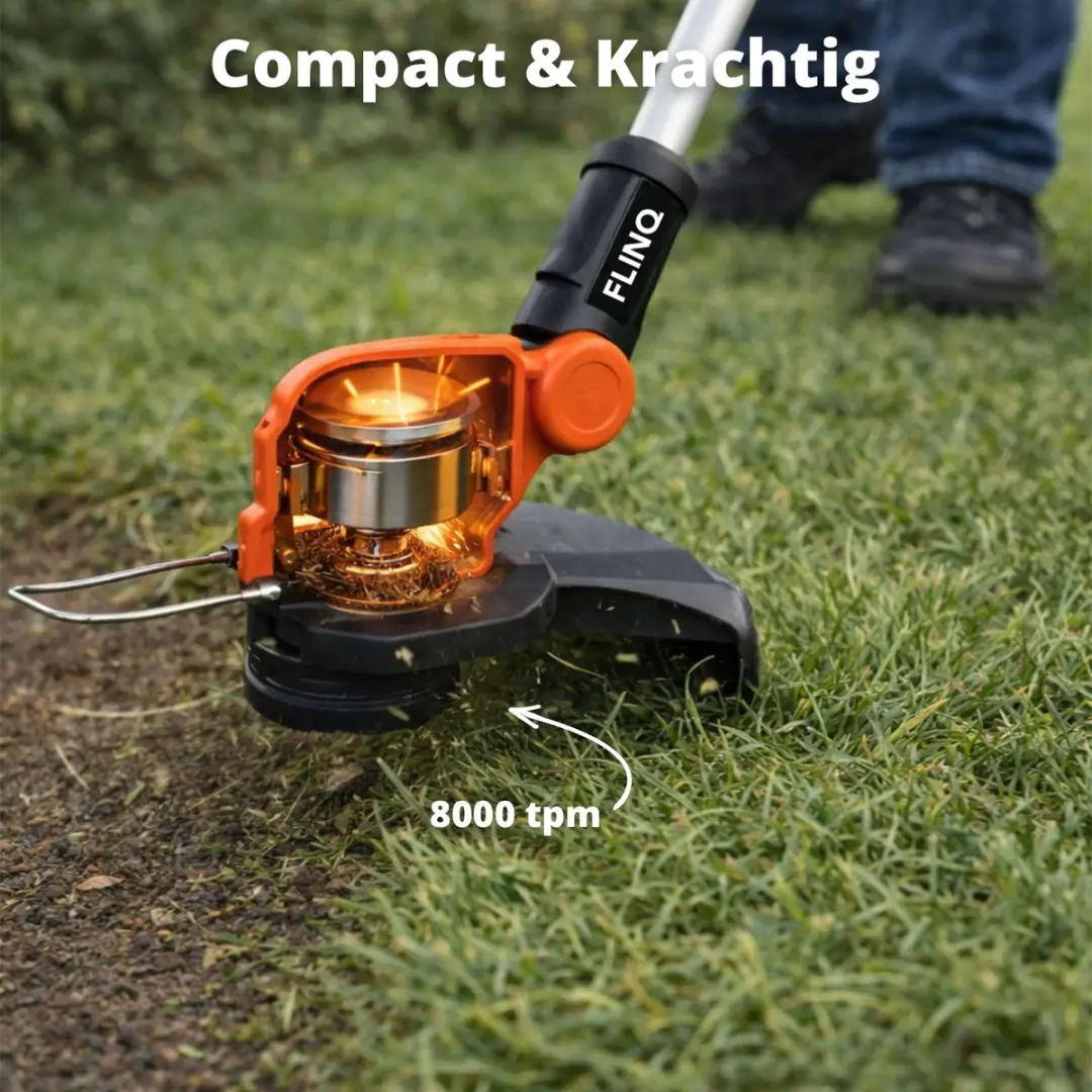 FlinQ Accu Grastrimmer 26cm - Incl. accu & oplaadstation