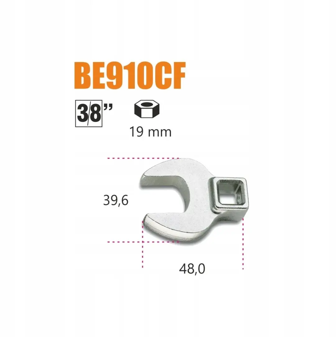 Beta Dopslagsleutel 19mm 3/8" - Professioneel Gereedschap