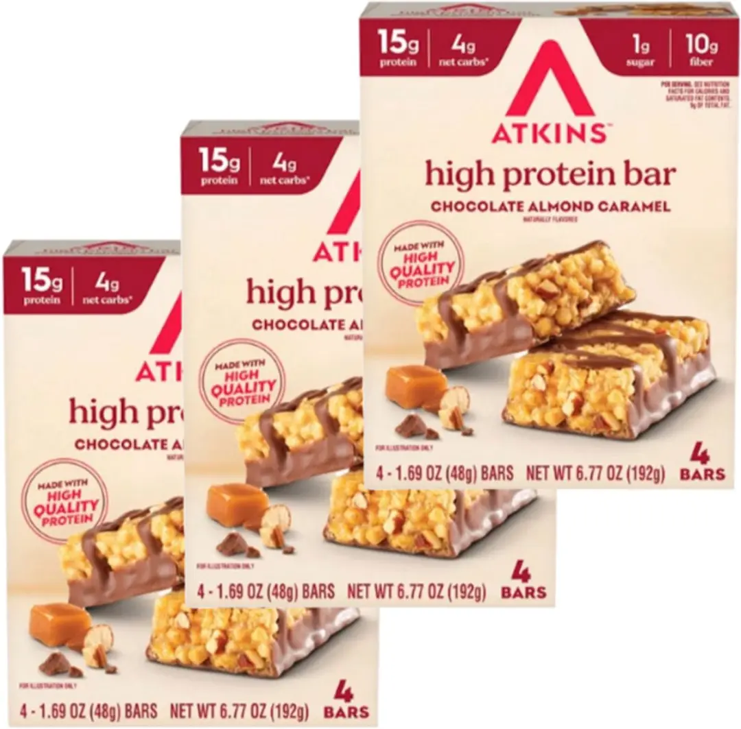 Atkins Chocolate Almond Caramel Bar - 3x192g