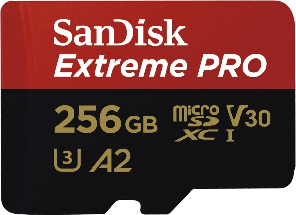 SanDisk Extreme Pro Micro SDXC SDSQXCZ-256G 256GB - met adapter