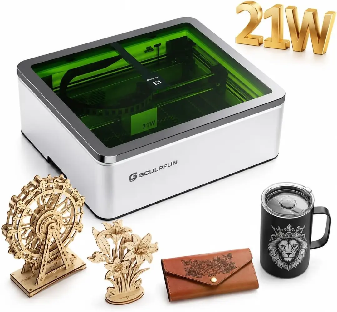 Sculpfun E1 Pro 21W Lasergraveermachine 400x320mm