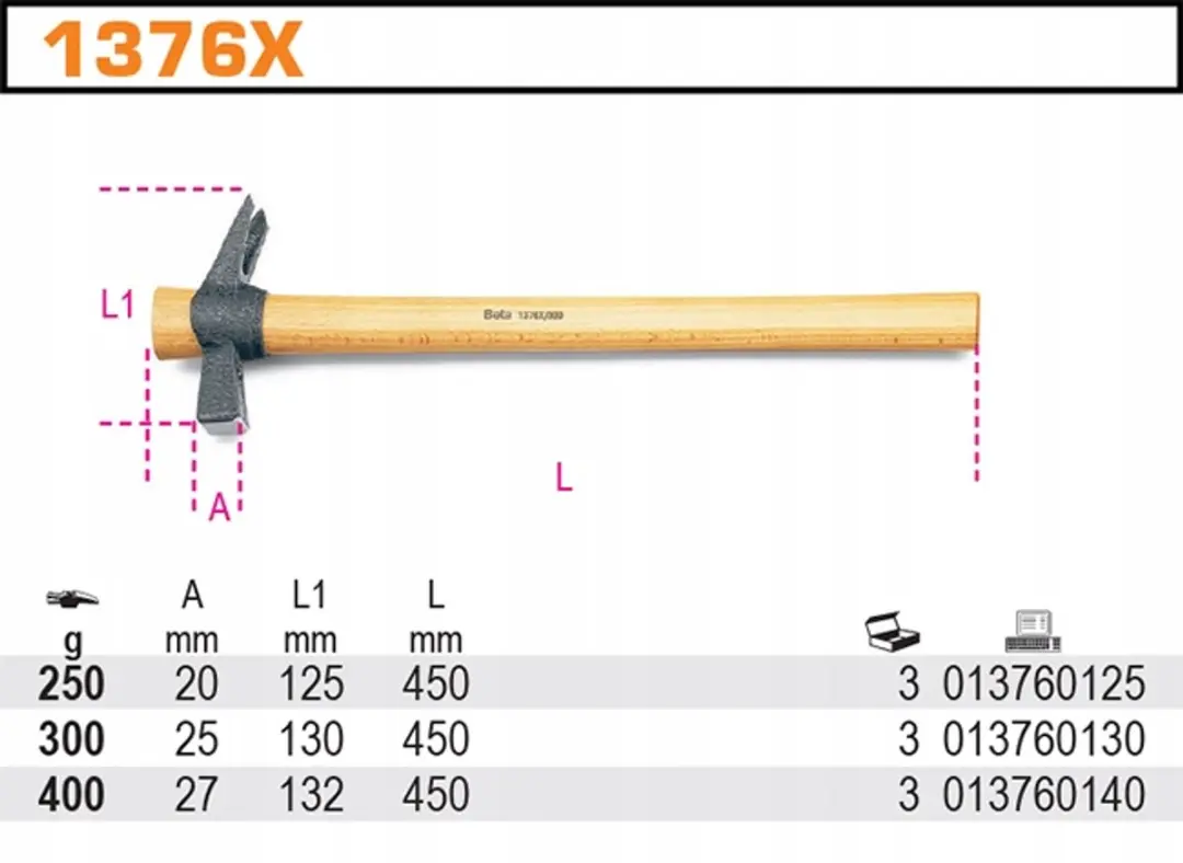 Beta Timmerman Hamer 400g Model 1376X