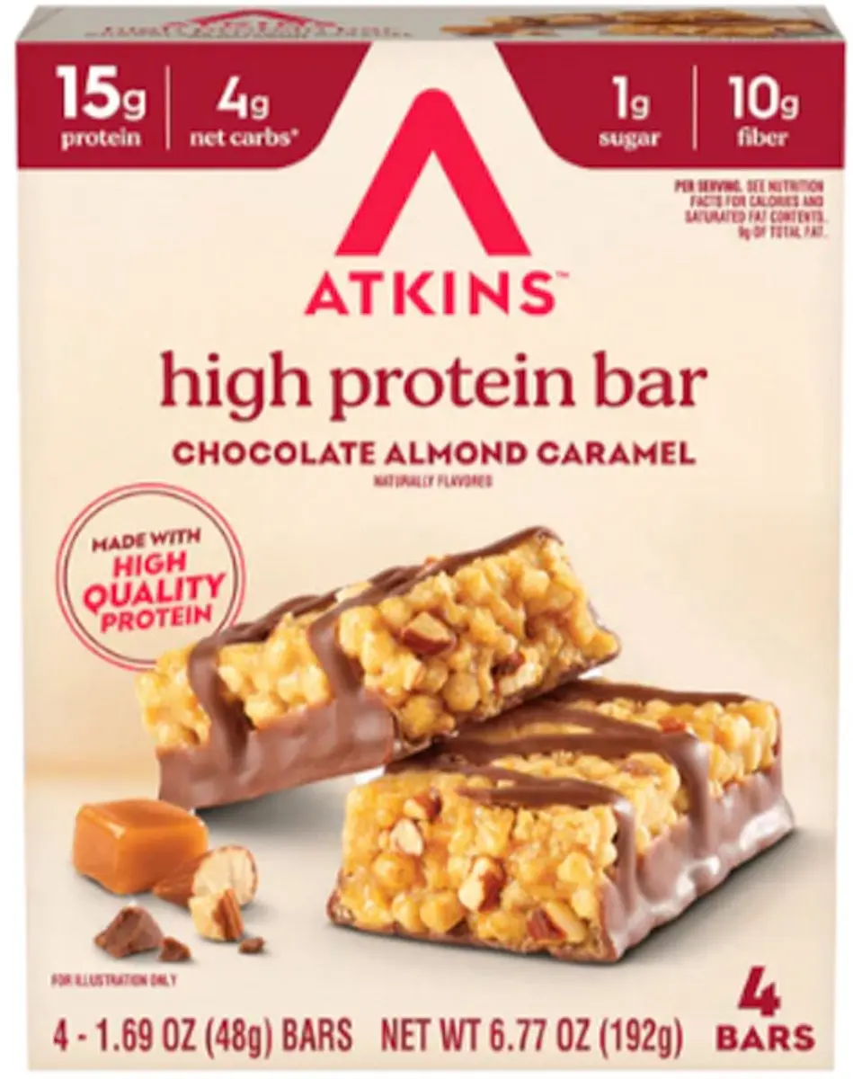 Atkins High Protein Bar Chocolade Amandel Karamel