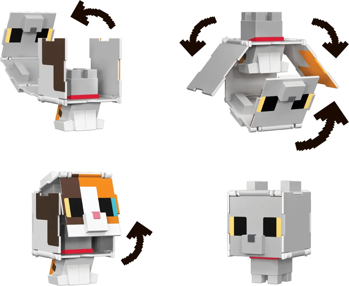 Mattel Minecraft Flippin Figs Assorti - 4 Spelers
