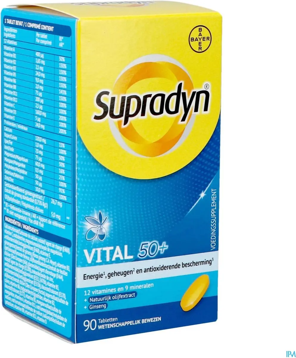 Bayer Supradyn Vital 50+ Filmomhulde Tabletten 90 Stuks