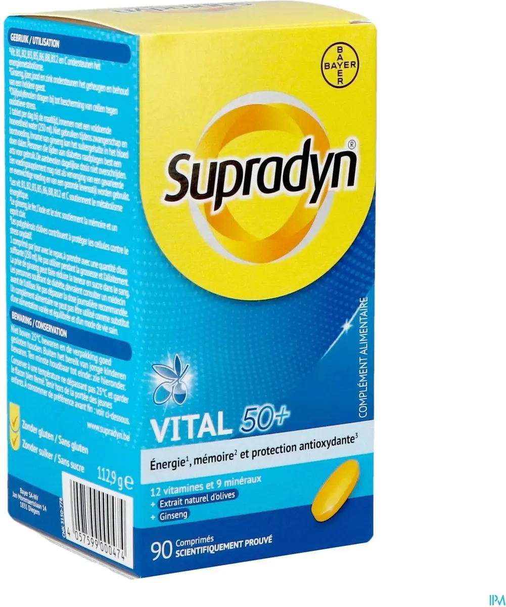 Bayer Supradyn Vital 50+ Filmomhulde Tabletten 90 Stuks