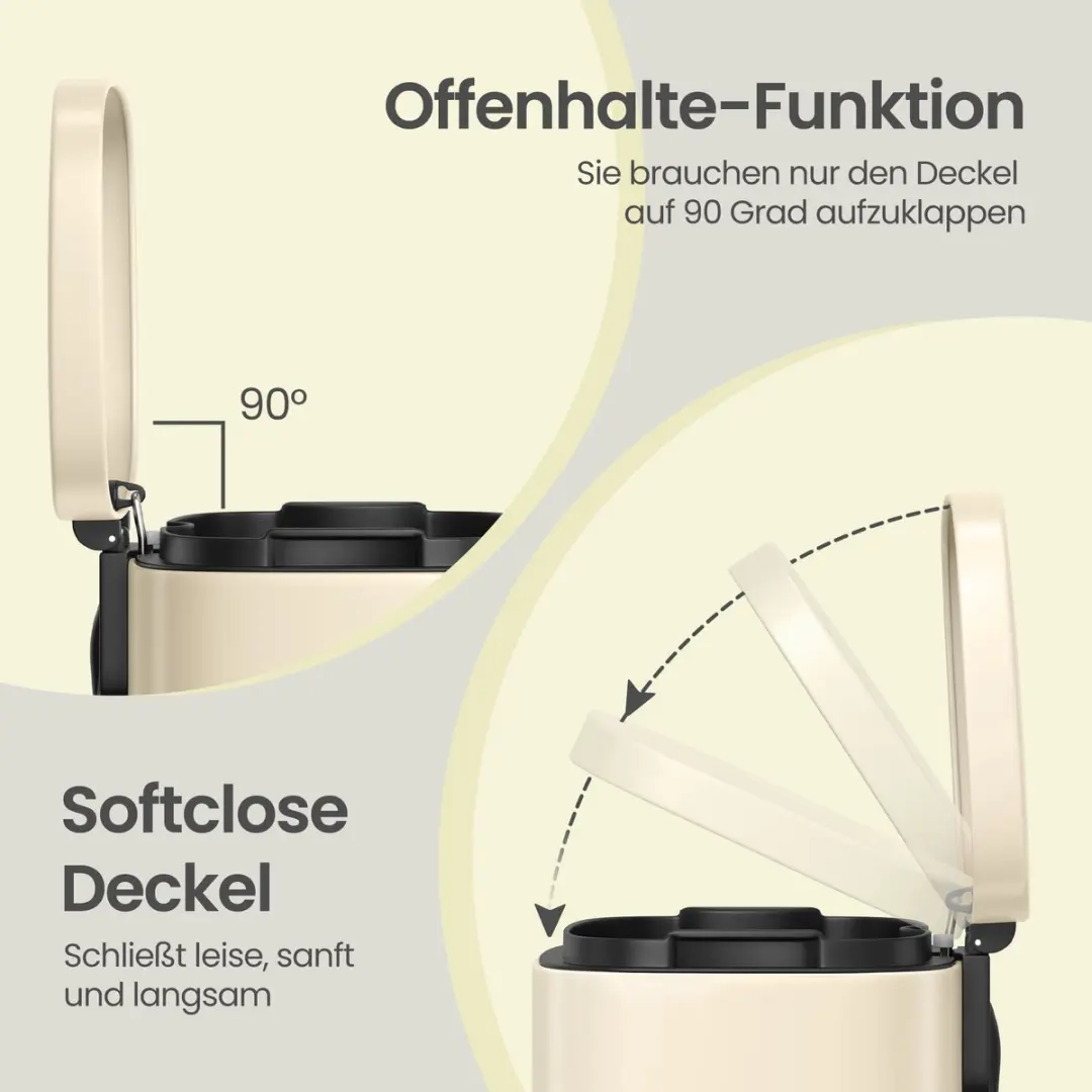 Songmics Keukenafvalbak 50L - Beige - afbeelding 6 van 6