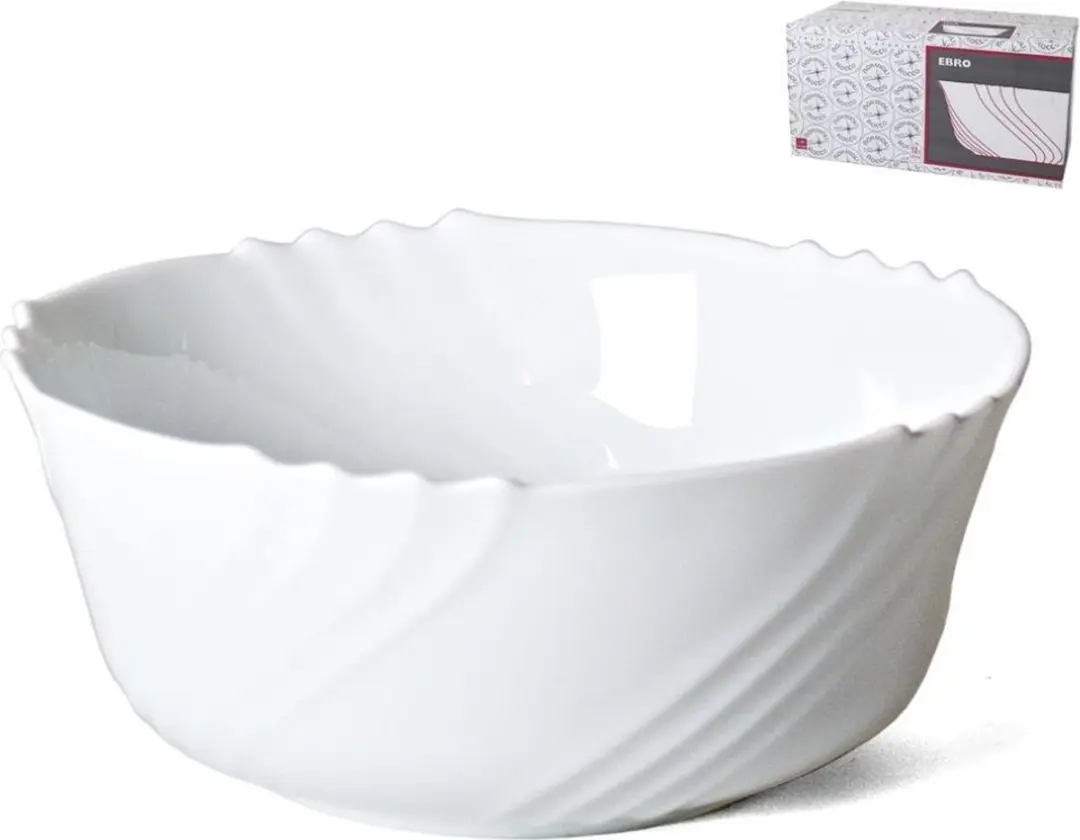 Bormioli Rocco Ebro Slakam 23cm - Gelaard Glas - Wit
