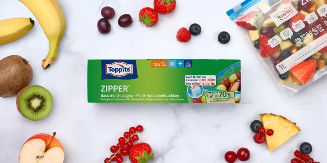 Toppits Zipper Zakken 1L - 12 Stuks