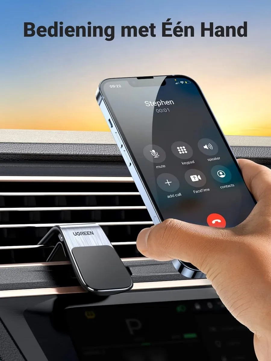 Ugreen Auto Telefoonhouder Windscherm - 7.2 Inch - Zwart