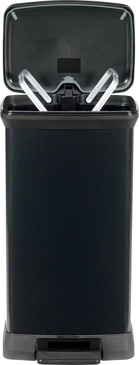 Curver Decobin Rechthoekige Afvalbak 50L - Carbon Black