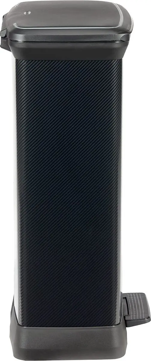 Curver Decobin Rechthoekige Afvalbak 50L - Carbon Black