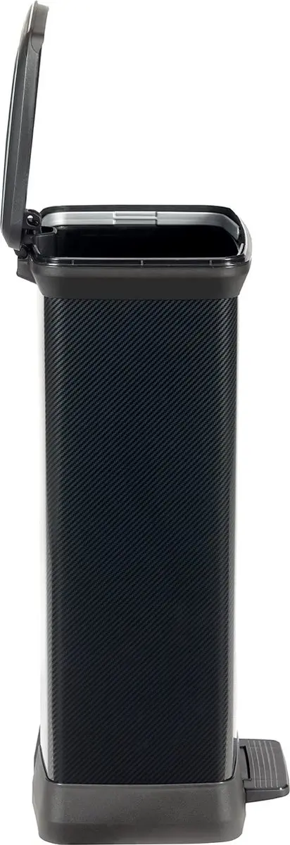 Curver Decobin Rechthoekige Afvalbak 50L - Carbon Black
