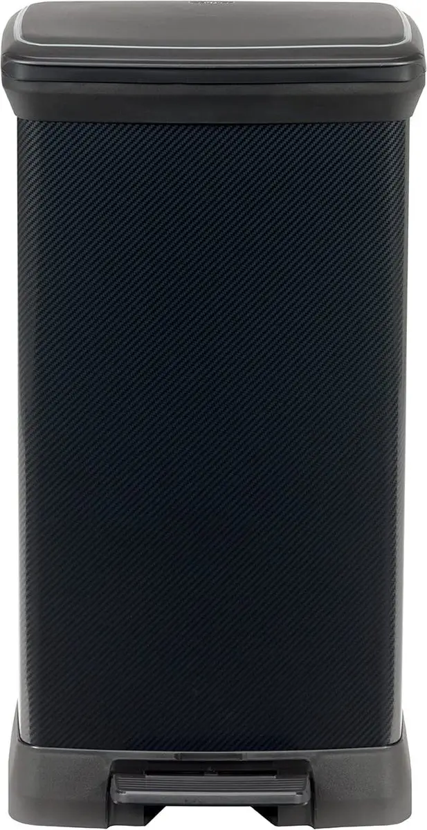 Curver Decobin Rechthoekige Afvalbak 50L - Carbon Black