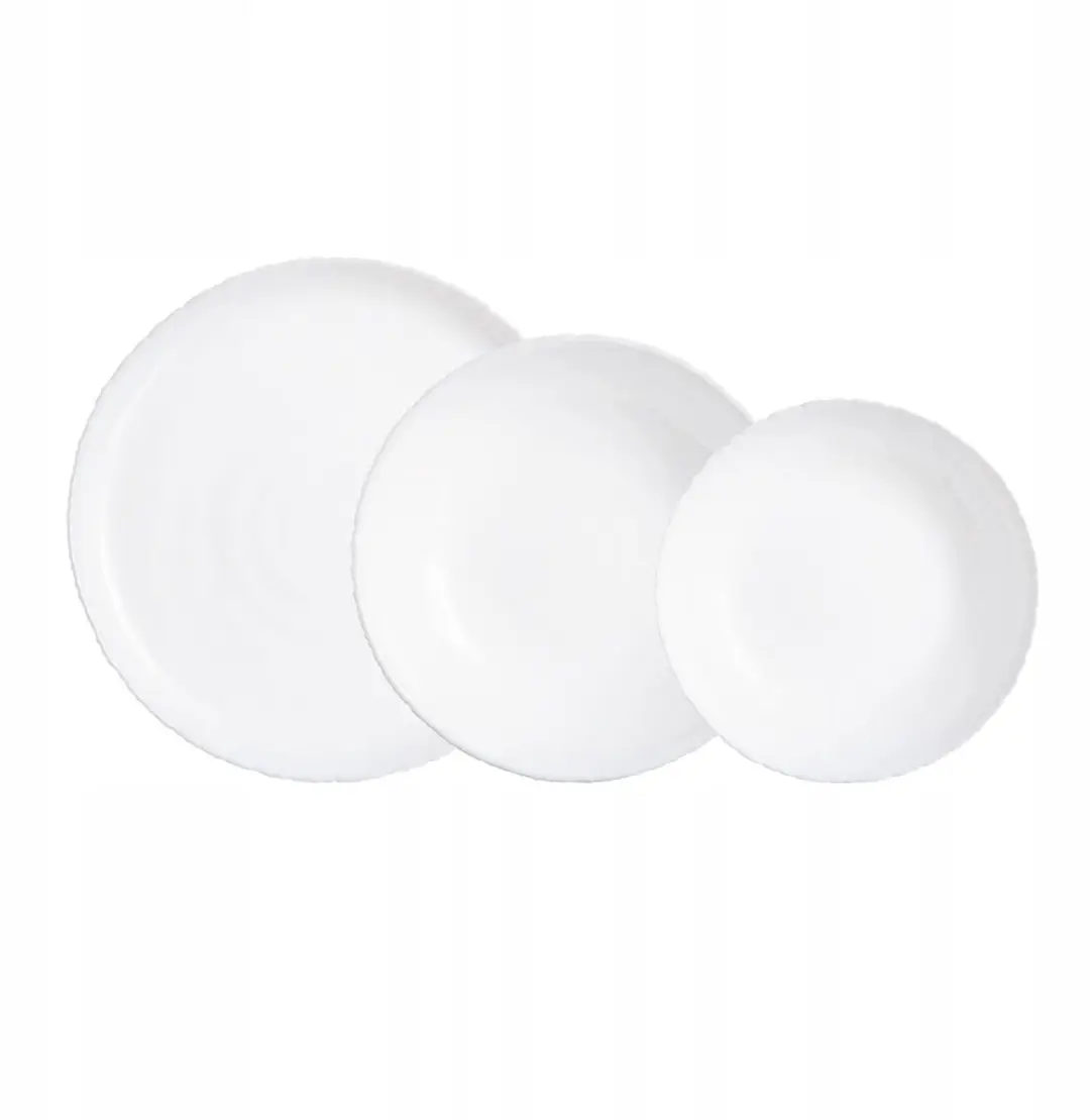 Luminarc Ammonite Servies 18-delig - 6 Personen - Wit