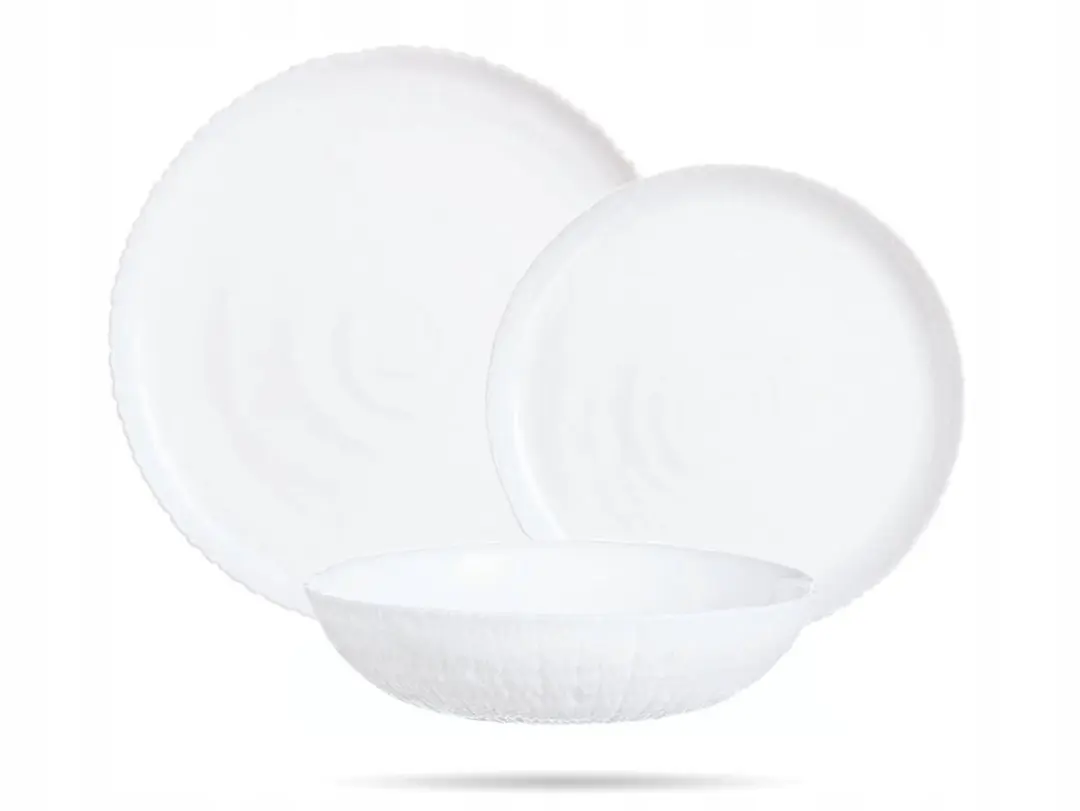 Luminarc Ammonite Servies 18-delig - 6 Personen - Wit