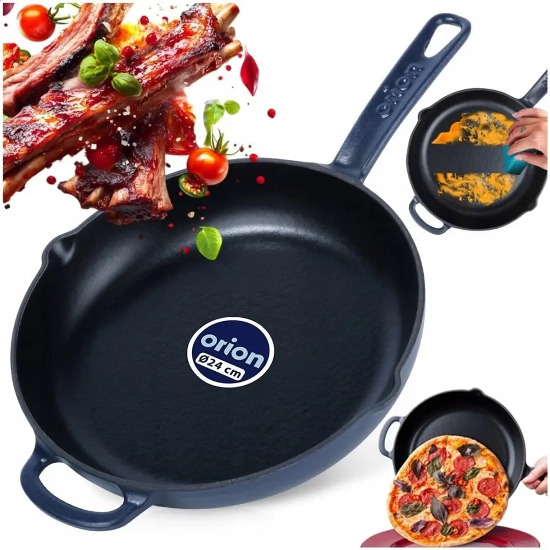 Orion Gietijzeren Pan 24cm - Emaille - Inductie