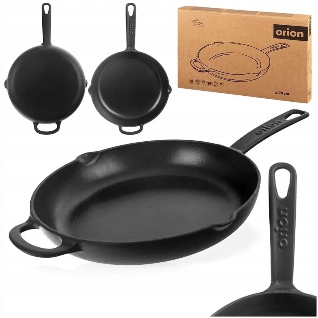 Orion Gietijzeren Pan 24cm - Emaille - Inductie
