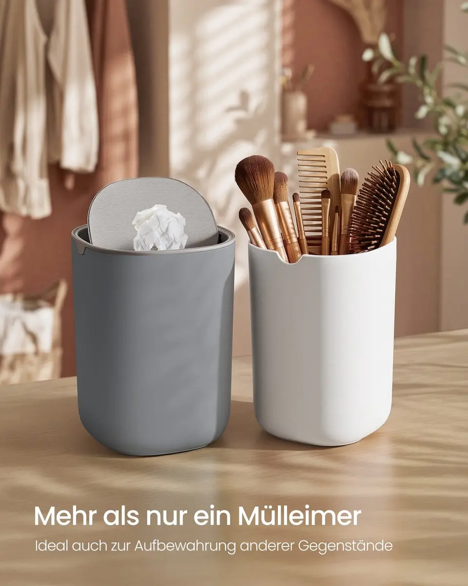 Songmics Tafelprullenbak 5L - Grijs