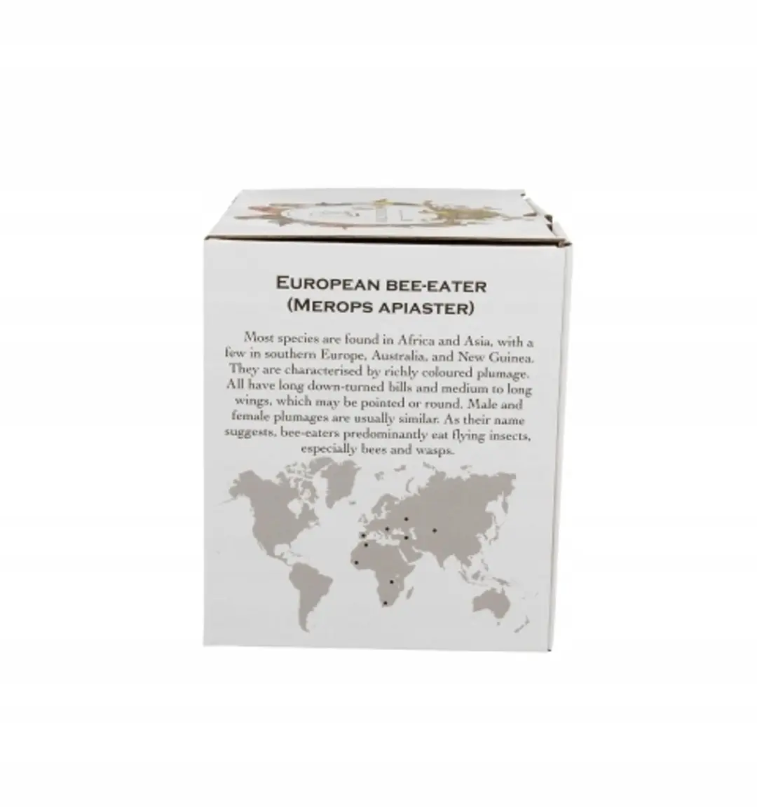 Duo Porseleinen Mok met Zeef en Deksel - 400ml - Uilen - Wit/Veelkleurig