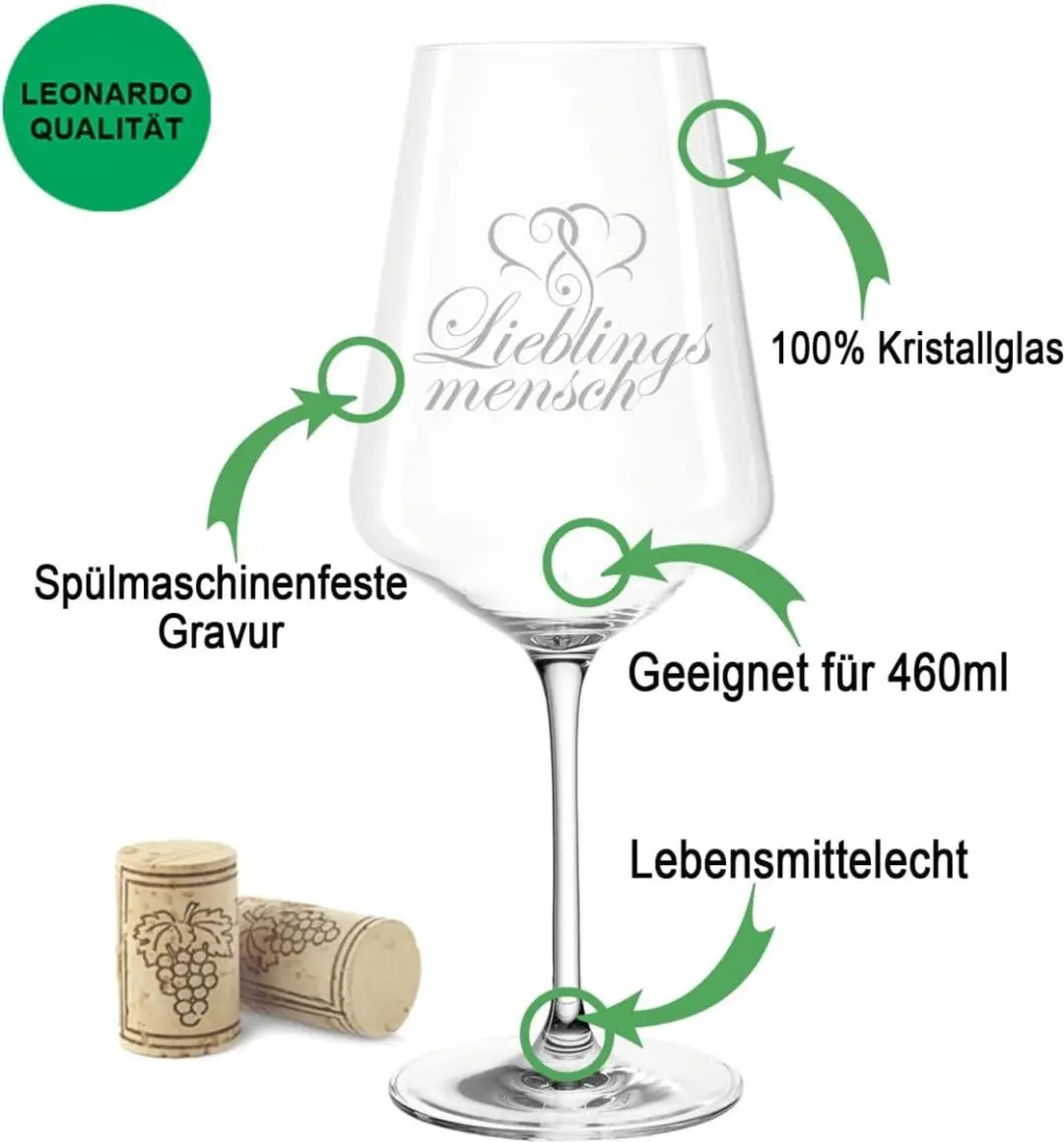 Leonardo Luxe Wijnglazen Set Puccini - 6 Stuks - 0.56L