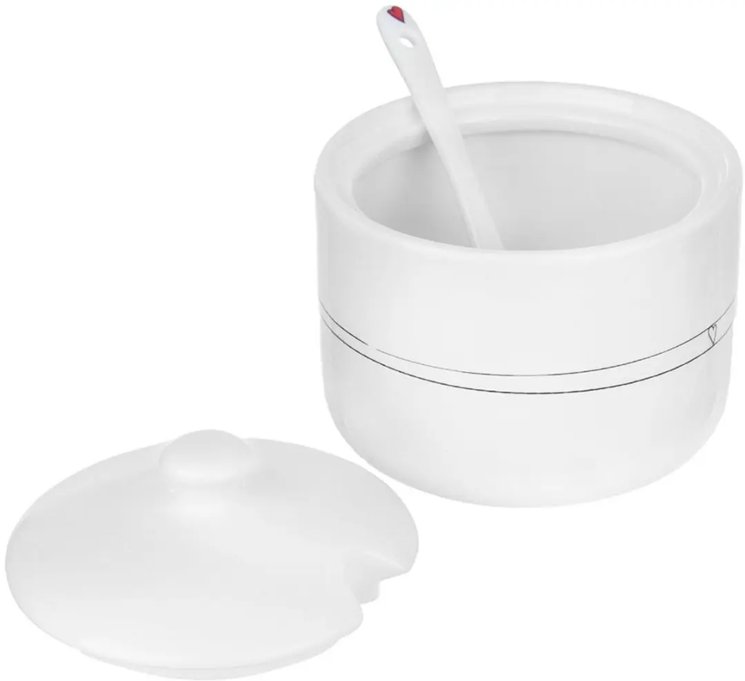Orion Serduszka Keramische Suikerpot 300ml - Wit - afbeelding 6 van 6