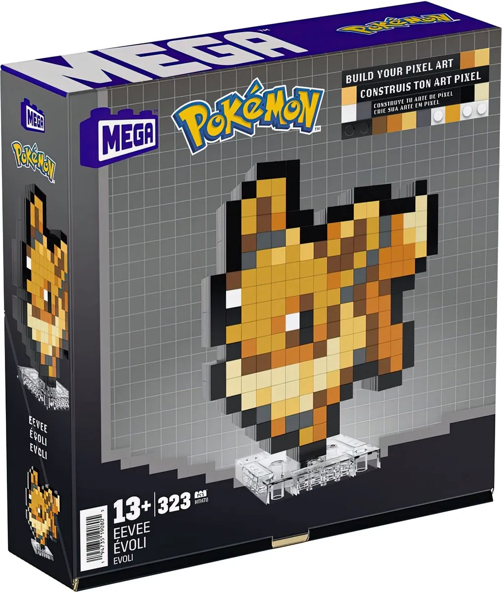 Mattel Pokémon MEGA Eevee Pixel Art Bouwset - Multi
