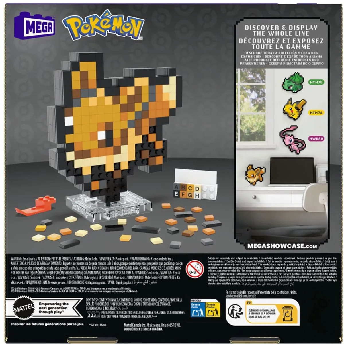 Mattel Pokémon MEGA Eevee Pixel Art Bouwset - Multi