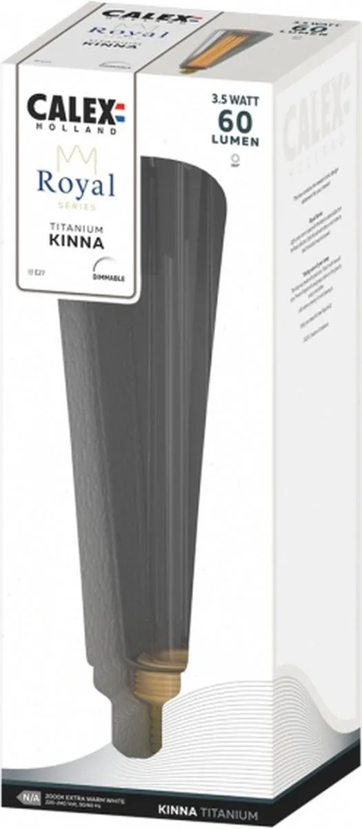 Calex XXL Royal Series Kinna LED Lamp E27 3.5W - Warm Wit - 1800K