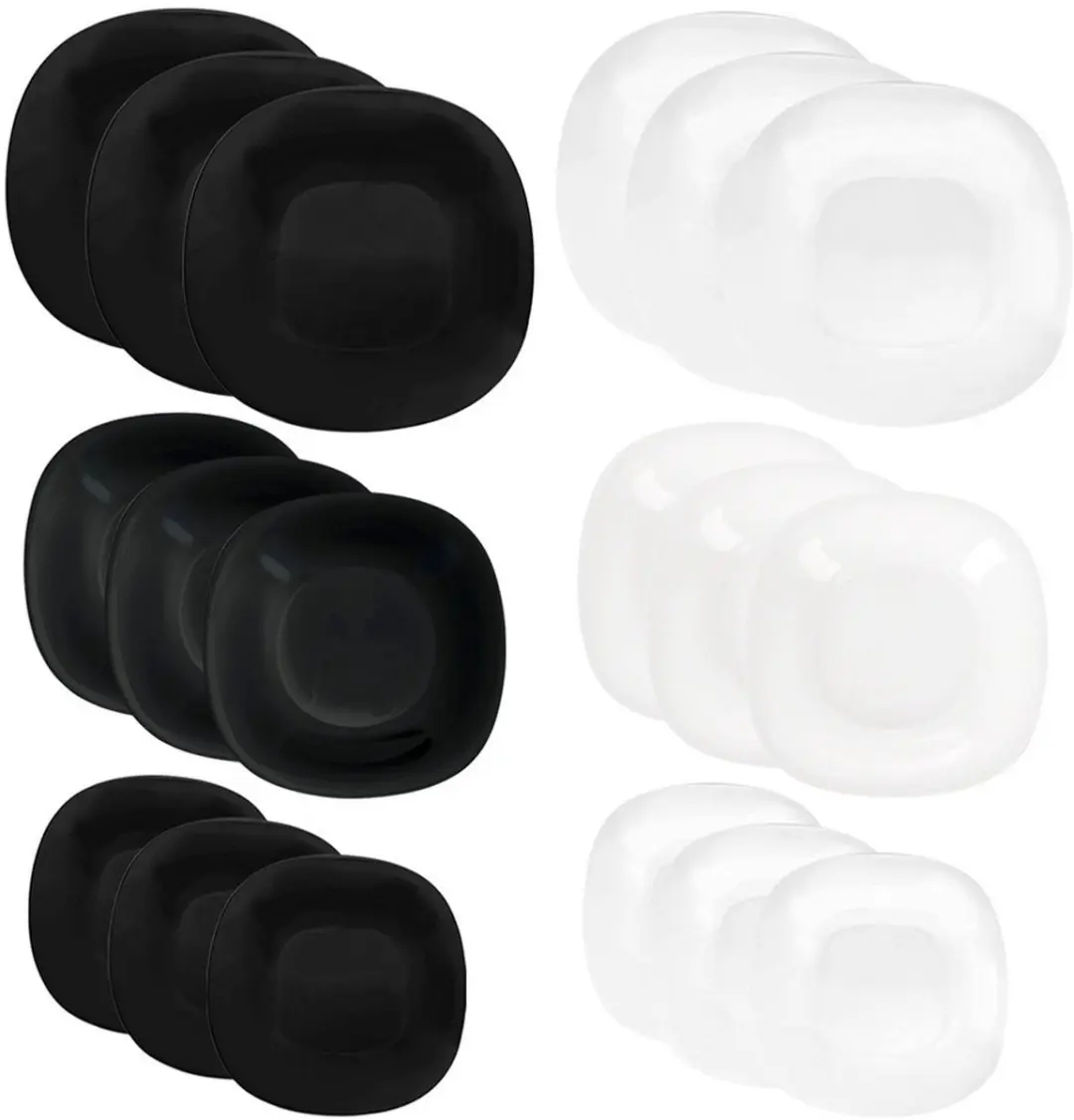 Orion Luna Serie Serviesset 18-delig - Wit/Zwart