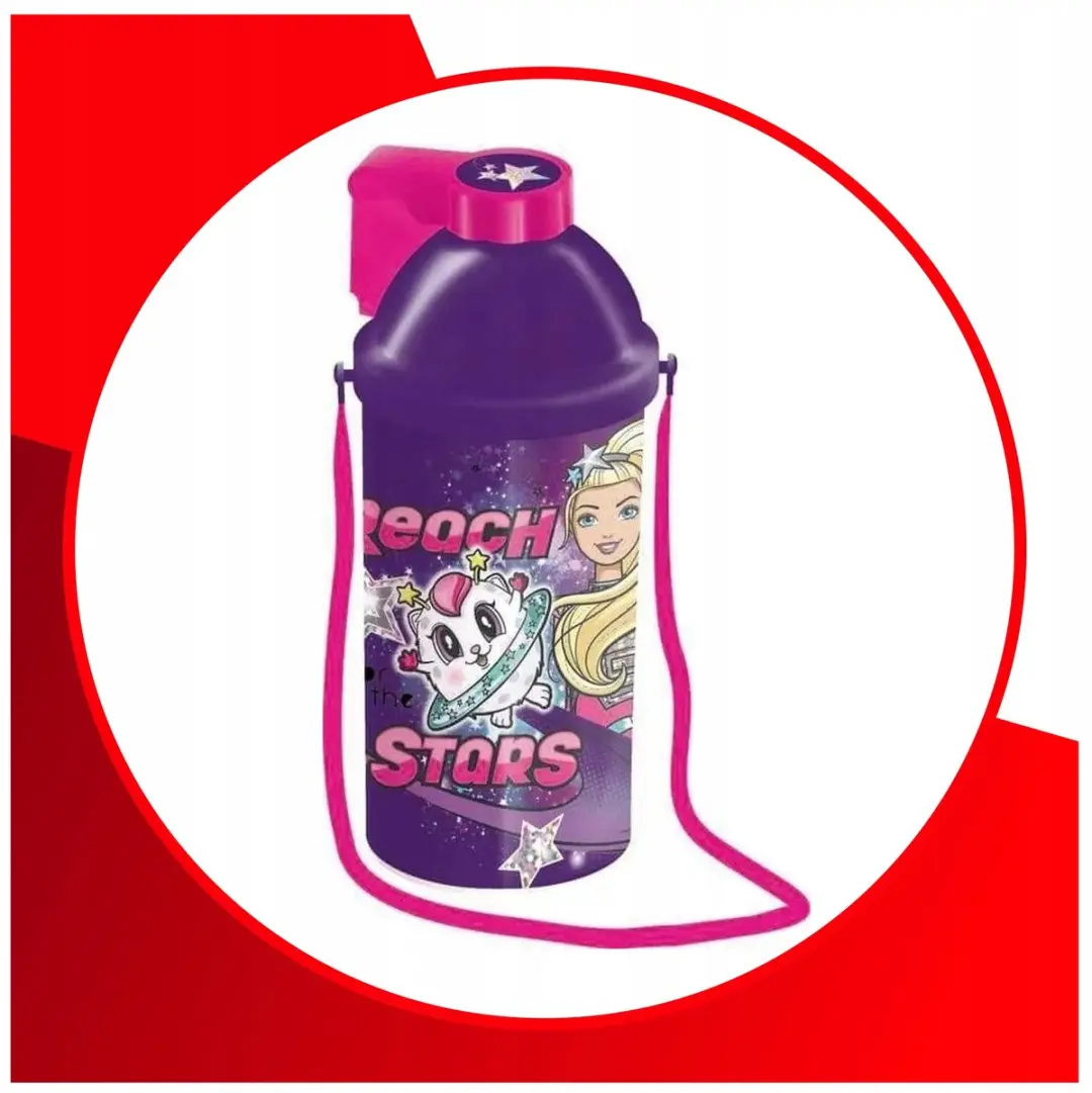Barbie Bidon 450ml - Roze - afbeelding 2 van 4